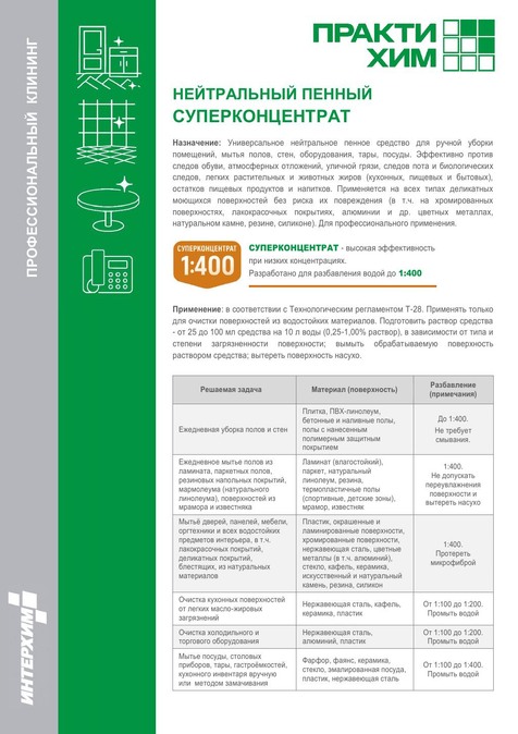 НЕЙТРАЛЬНЫЙ ПЕННЫЙ СУПЕРКОНЦЕНТРАТ